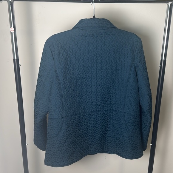 Vintage Talbots Petites Quilted Blue Jacket Size Large - Picture 5 of 8